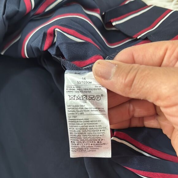 Banana Republic Blue Pleated Mini Skirt for Night Out Size 14 - Picture 8 of 8